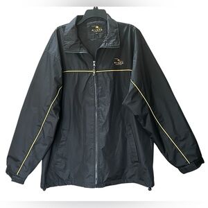 Rivers Casino Black Gold Windbreaker Waterproof Jacket Logo Pittsburgh Size XL